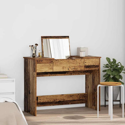 Dressing Table with Mirror 100x45x76 cm Old wood