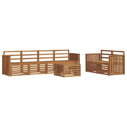 vidaXL Outdoor Sofa Set 7 pcs Natural Solid Acacia Wood 2