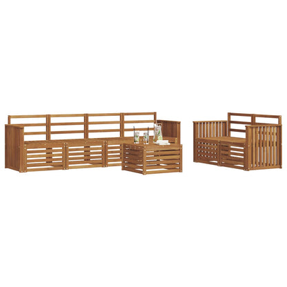 vidaXL Outdoor Sofa Set 7 pcs Natural Solid Acacia Wood 3