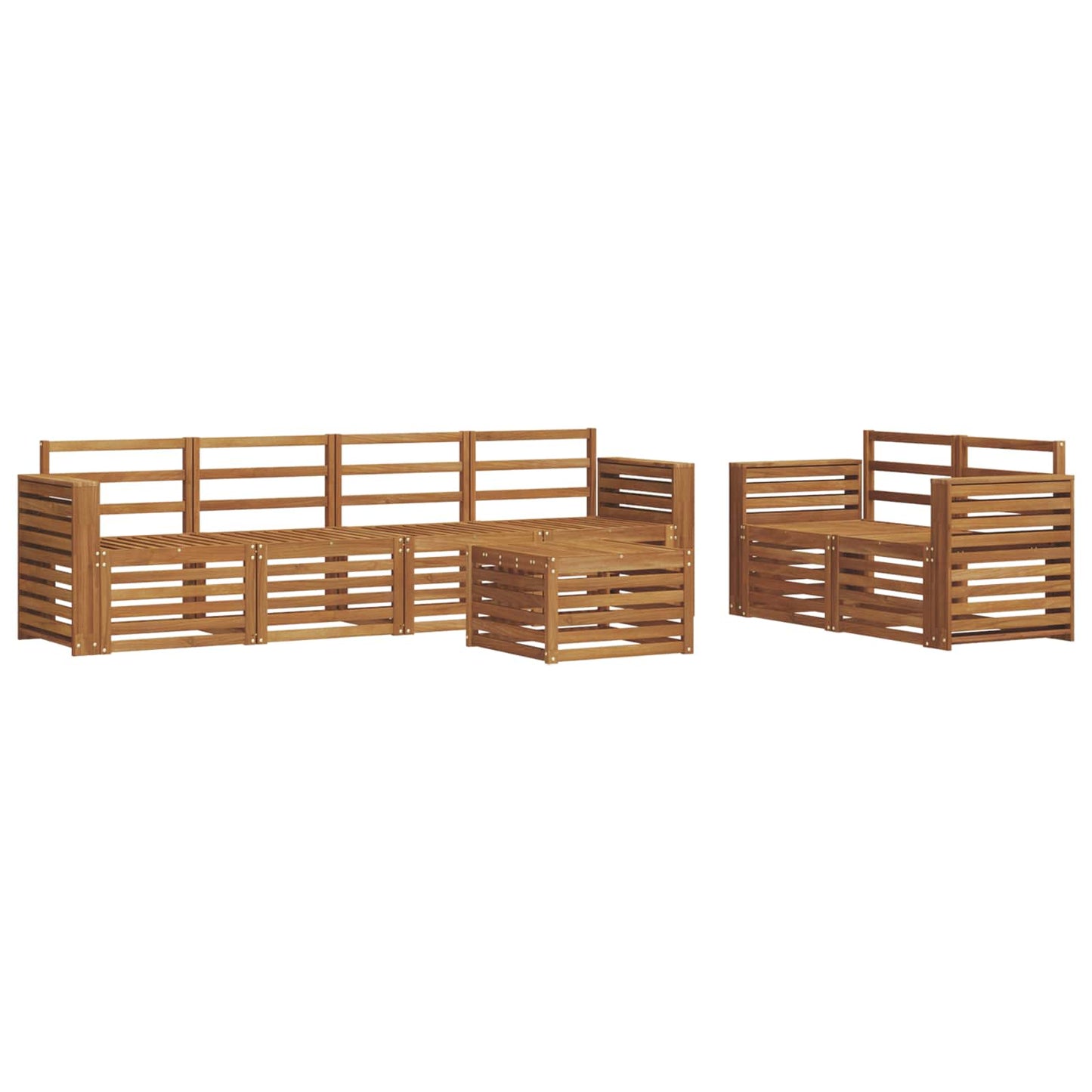 vidaXL Outdoor Sofa Set 7 pcs Solid Acacia Wood 2