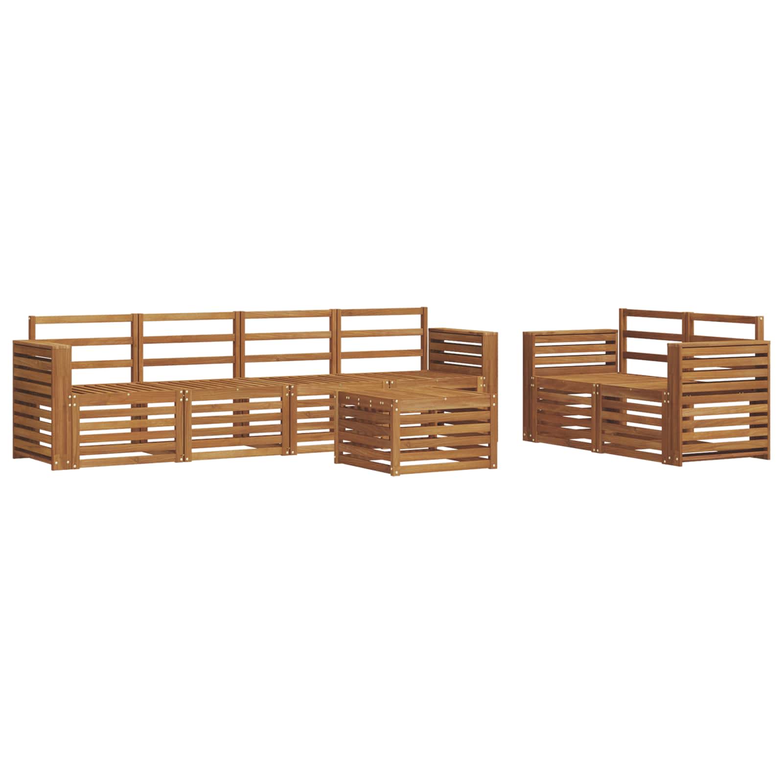 vidaXL Outdoor Sofa Set 7 pcs Solid Acacia Wood 2