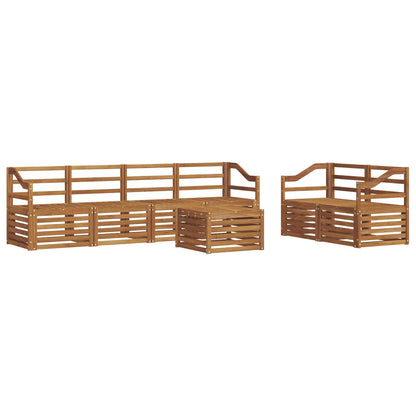 vidaXL Outdoor Sofa Set 7 pcs Natural Solid Acacia Wood 2