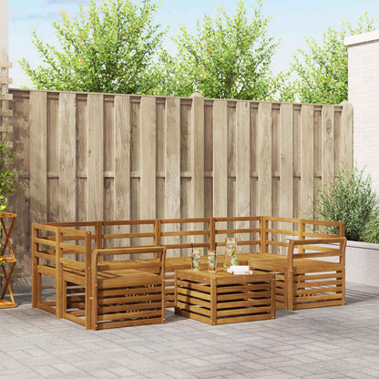 vidaXL Outdoor Sofa Set 7 pcs Natural Solid Acacia Wood 1