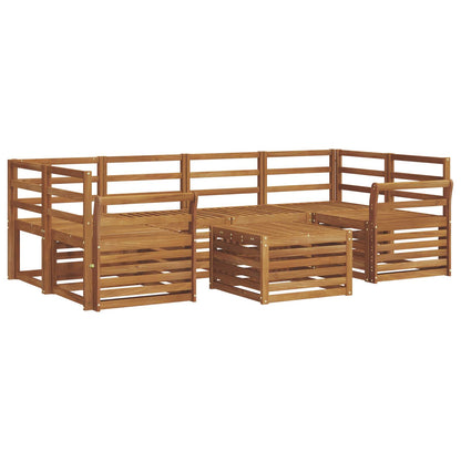 vidaXL Outdoor Sofa Set 7 pcs Natural Solid Acacia Wood 2