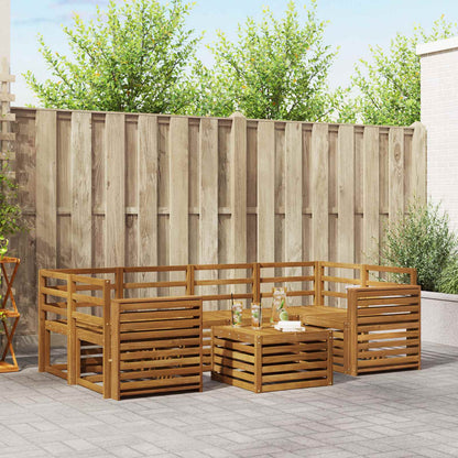 vidaXL Outdoor Sofa Set 7 pcs Natural Solid Acacia Wood 1