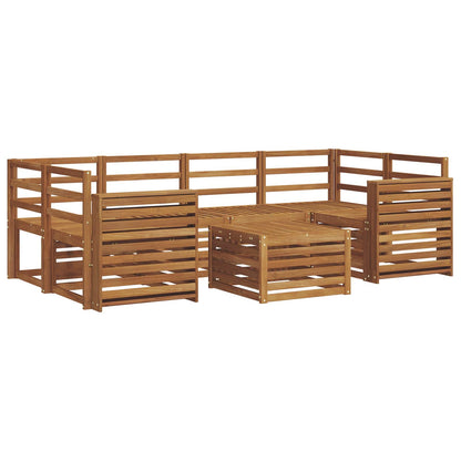 vidaXL Outdoor Sofa Set 7 pcs Natural Solid Acacia Wood 2