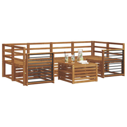 vidaXL Outdoor Sofa Set 7 pcs Natural Solid Acacia Wood 3