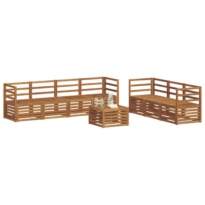 vidaXL Sofa Sets 8 pcs Natural Solid Acacia Wood 3