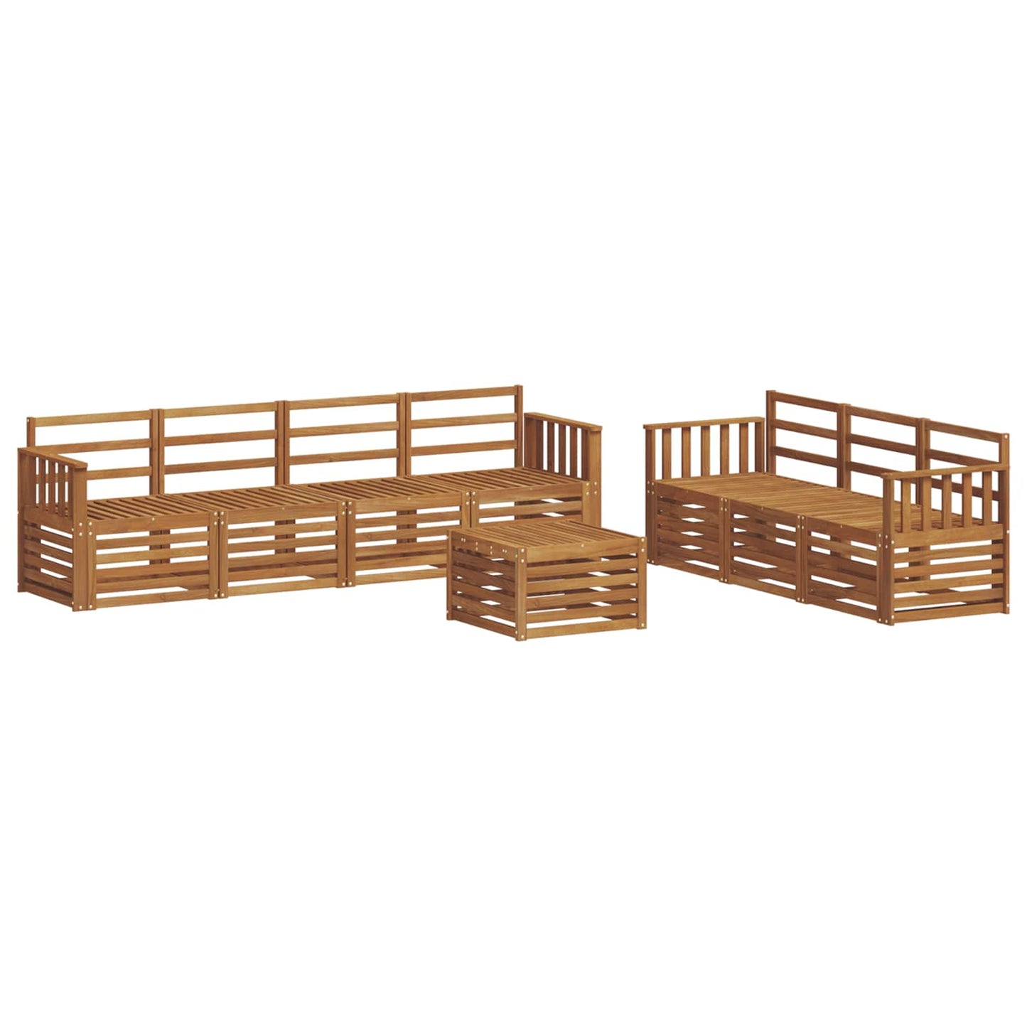 vidaXL Sofa Sets 8 pcs Natural Solid Acacia Wood 2