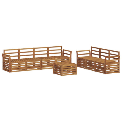 vidaXL Sofa Sets 8 pcs Natural Solid Acacia Wood 2