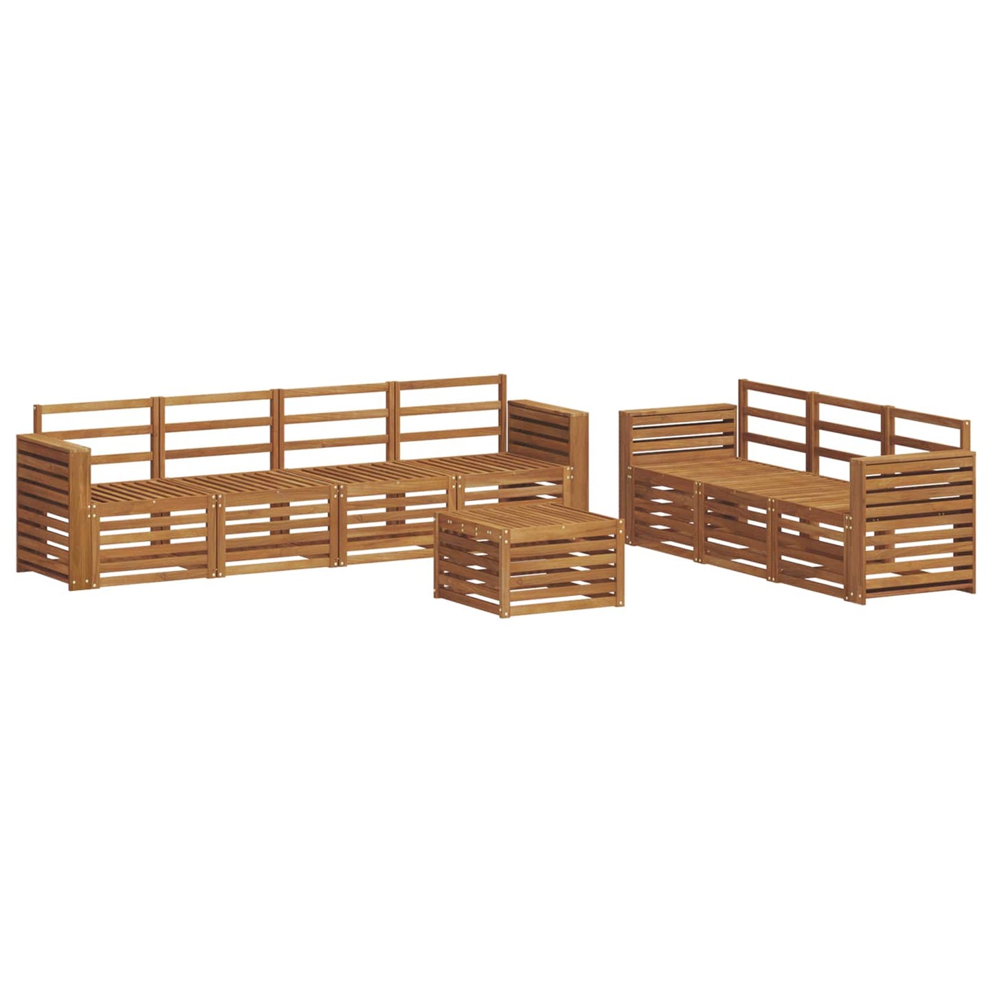 vidaXL Sofa Sets 8 pcs Natural Solid Acacia Wood 2
