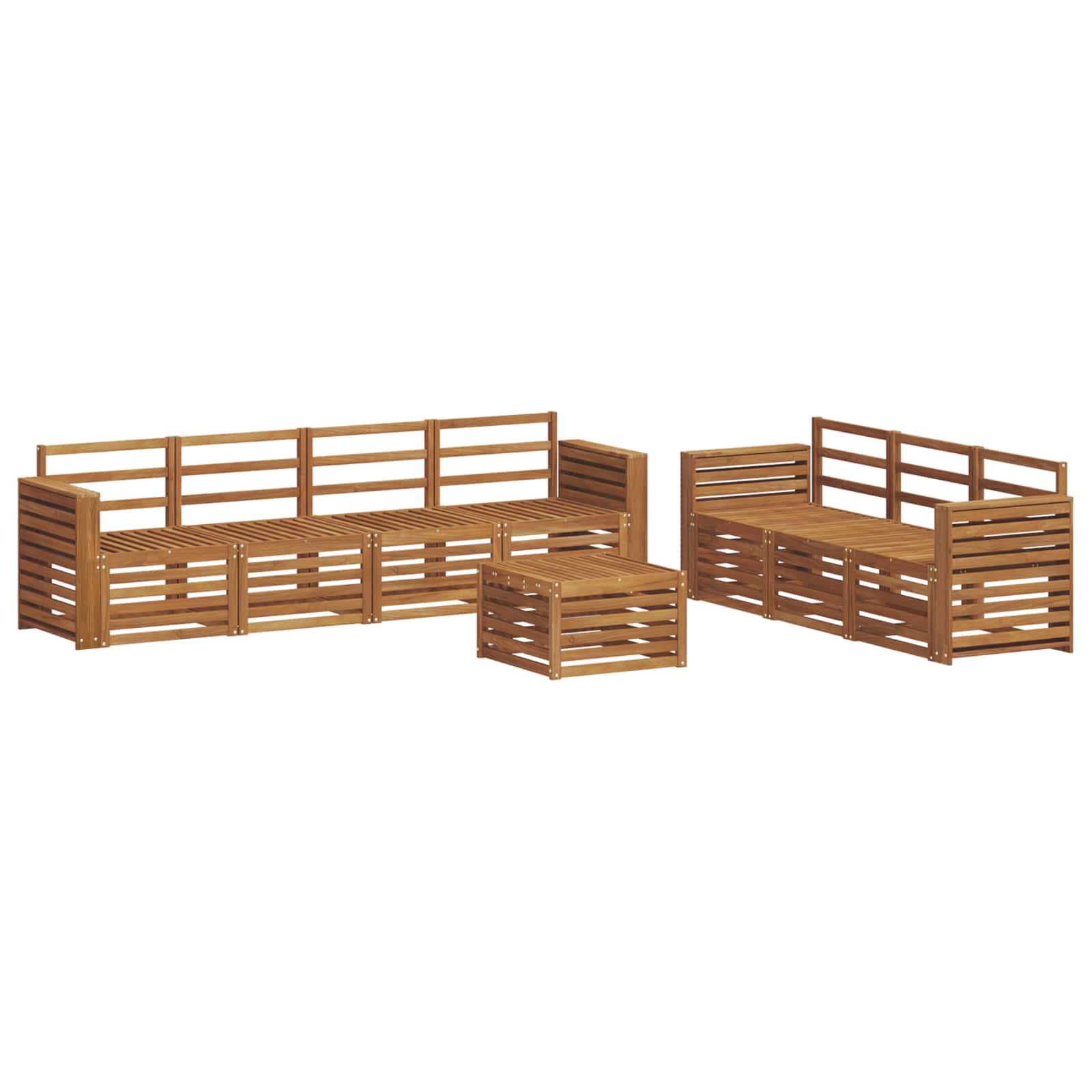vidaXL Sofa Sets 8 pcs Natural Solid Acacia Wood 2