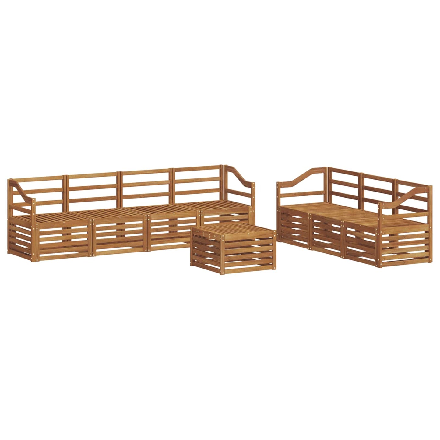 vidaXL Sofa Sets 8 pcs Natural Solid Acacia Wood 2