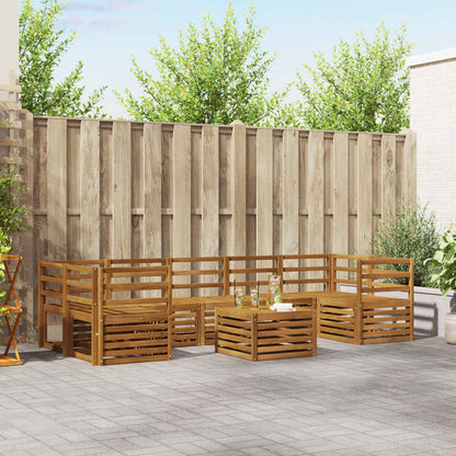 vidaXL Outdoor Sofa Set 8 pcs Natural Solid Acacia Wood 1