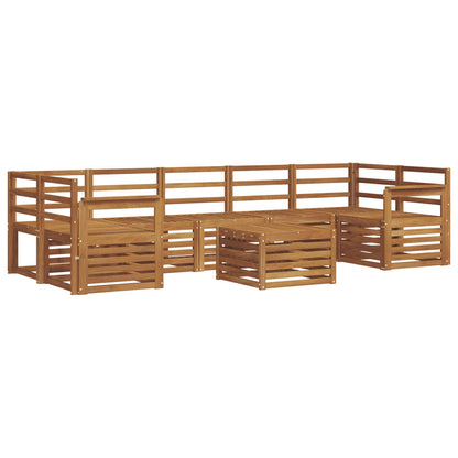 vidaXL Outdoor Sofa Set 8 pcs Natural Solid Acacia Wood 2