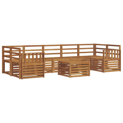 vidaXL Outdoor Sofa Set 8 pcs Natural Solid Acacia Wood 2