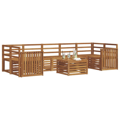 vidaXL Outdoor Sofa Set 8 pcs Natural Solid Acacia Wood 3