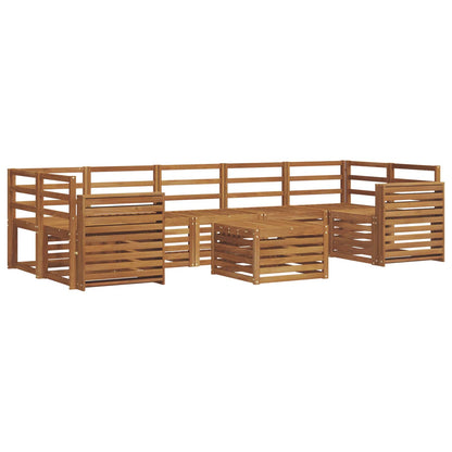 vidaXL Outdoor Sofa Set 8 pcs Natural Solid Acacia Wood 2