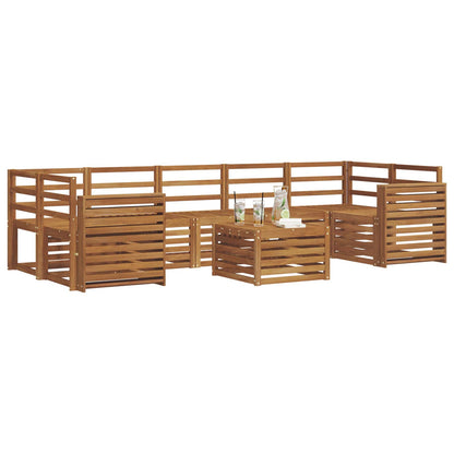vidaXL Outdoor Sofa Set 8 pcs Natural Solid Acacia Wood 3