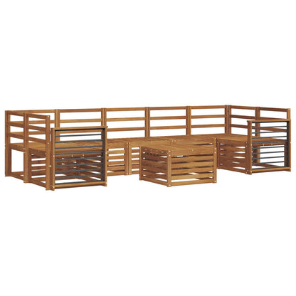 vidaXL Outdoor Sofa Set 8 pcs Natural Solid Acacia Wood 2