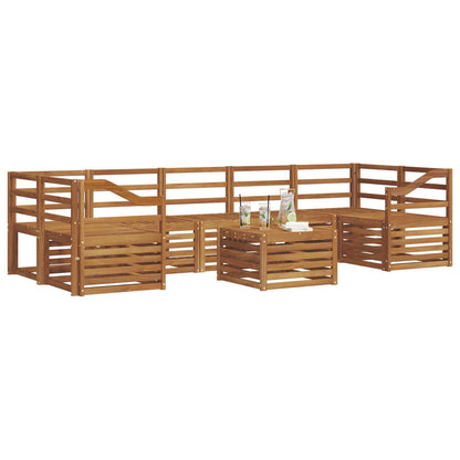 vidaXL Outdoor Sofa Set 8 pcs Natural Solid Acacia Wood 3