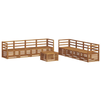 vidaXL Outdoor Sofa Set 9 pcs Natural 2