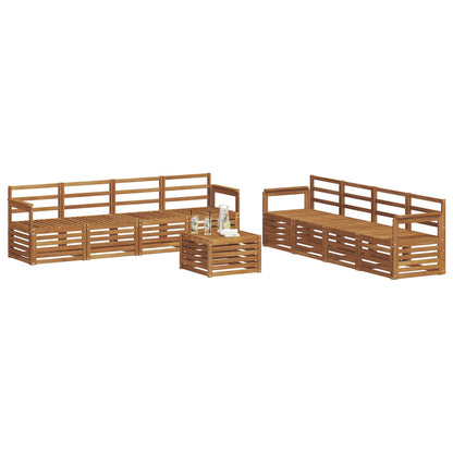 vidaXL Outdoor Sofa Set 9 pcs Natural 3