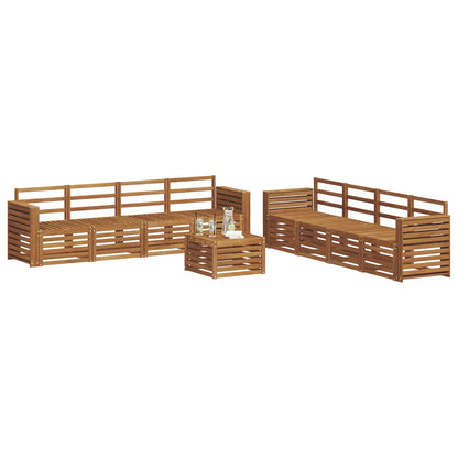 vidaXL Outdoor Sofa Set 9 pcs Natural 3