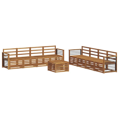 vidaXL Outdoor Sofa Set 9 pcs Natural 2