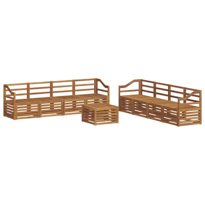 vidaXL Outdoor Sofa Set 9 pcs Natural 2