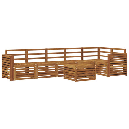 vidaXL Outdoor Sofa Set 7 pcs Natural Polyester 2