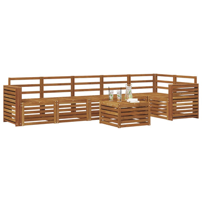 vidaXL Outdoor Sofa Set 7 pcs Natural Polyester 3
