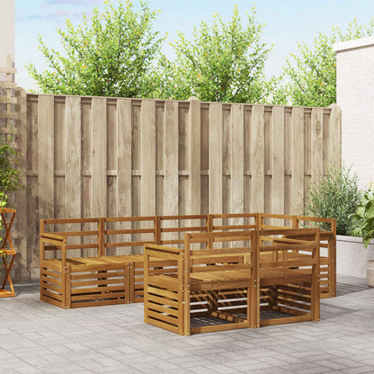 vidaXL Outdoor Sofa Set 7 pcs Natural Polyester 1