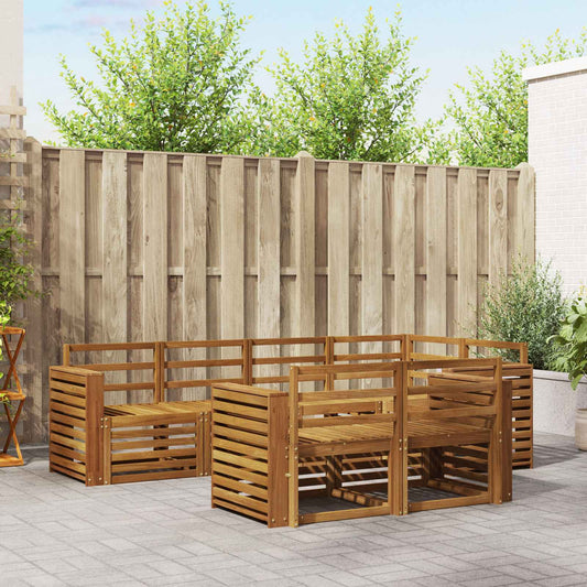 vidaXL Outdoor Sofa Set 7 pcs Natural Polyester 1