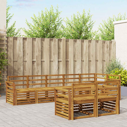 vidaXL Outdoor Sofa Set 8 pcs Natural Polyester 1