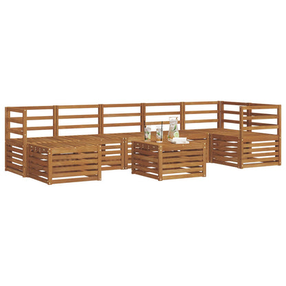 vidaXL Outdoor Sofa Set 8 pcs Natural 3