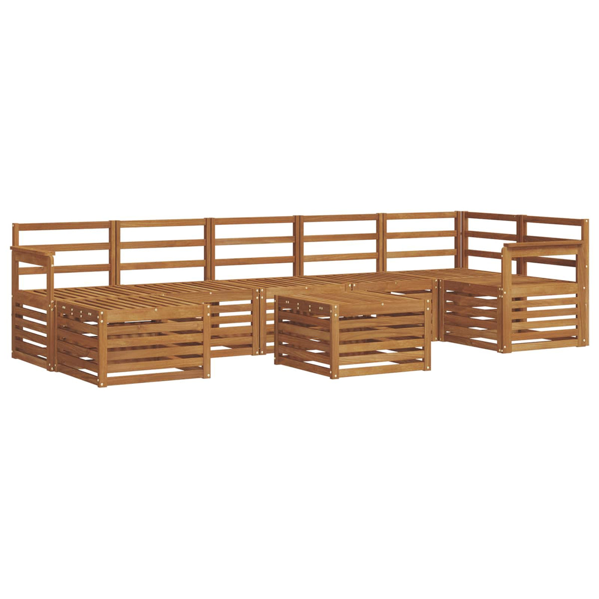 vidaXL Outdoor Sofa Set 8 pcs Natural 2