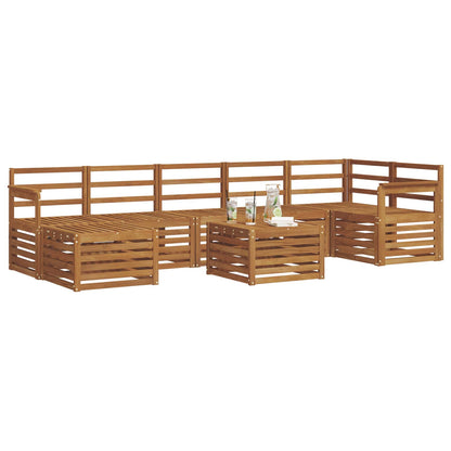 Outdoor Sofa Set 8 pcs Natural Open frame