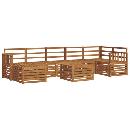 vidaXL Outdoor Sofa Set 8 pcs Natural 2