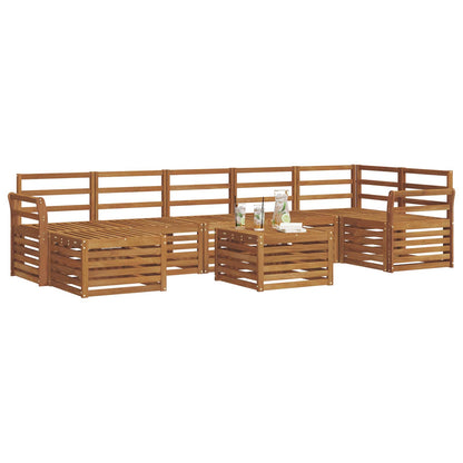 vidaXL Outdoor Sofa Set 8 pcs Natural 3