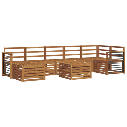 vidaXL Outdoor Sofa Set 8 pcs Natural 2