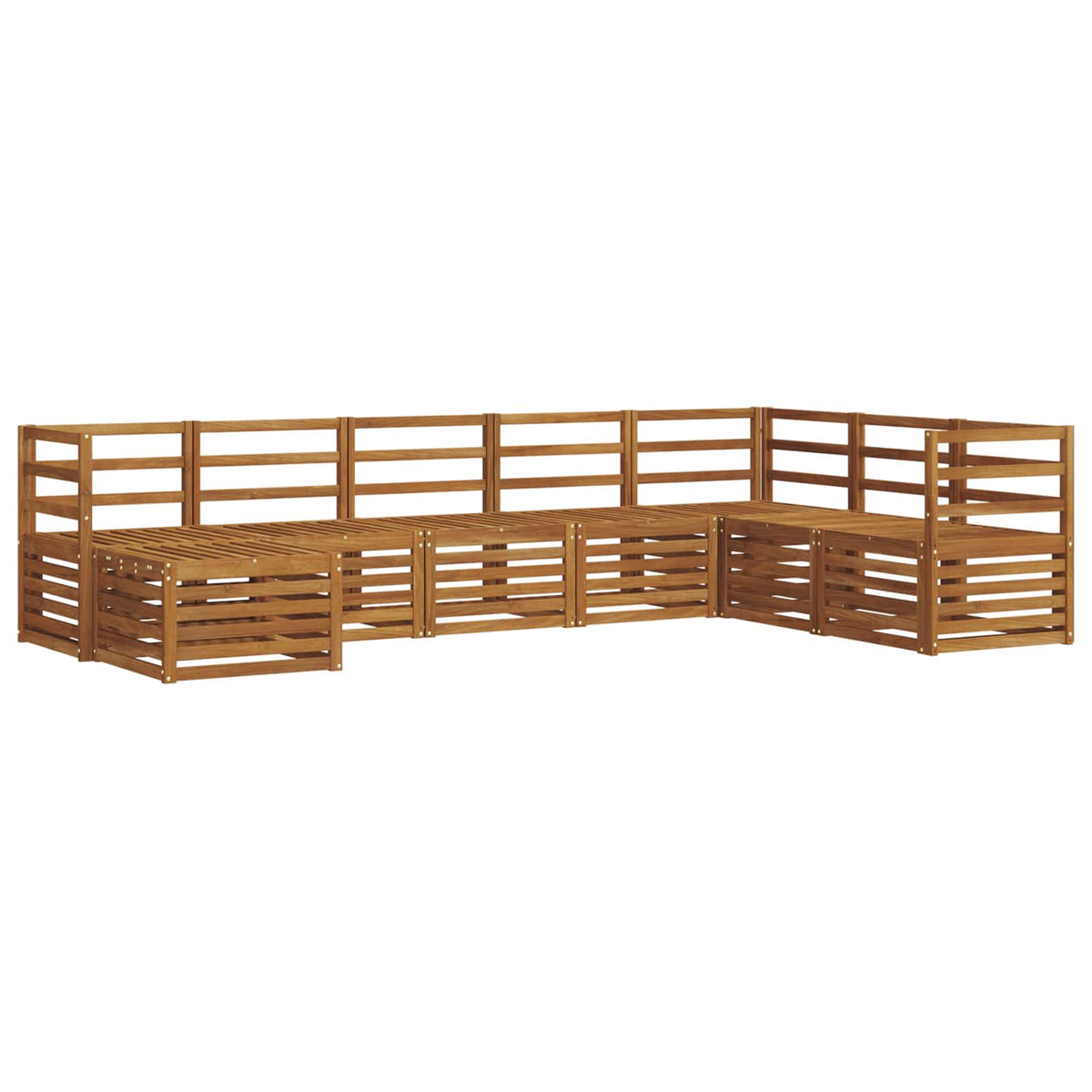 vidaXL Outdoor Sofa Set 8 pcs Natural 2