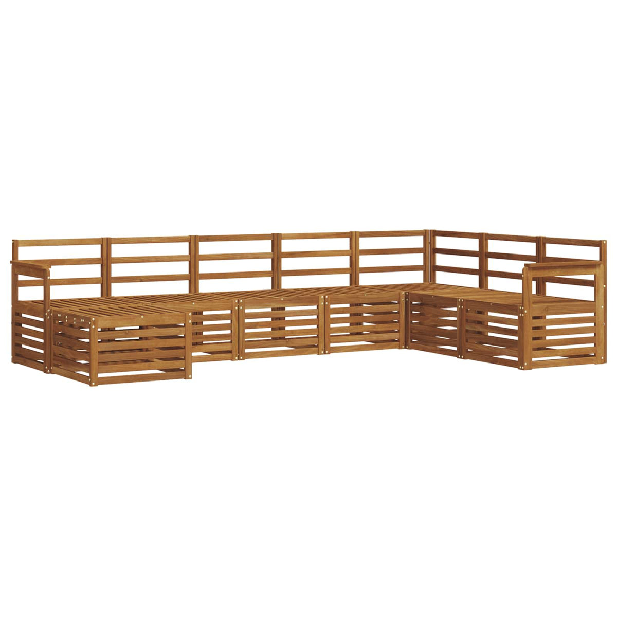 vidaXL Outdoor Sofa Set 8 pcs Natural 2