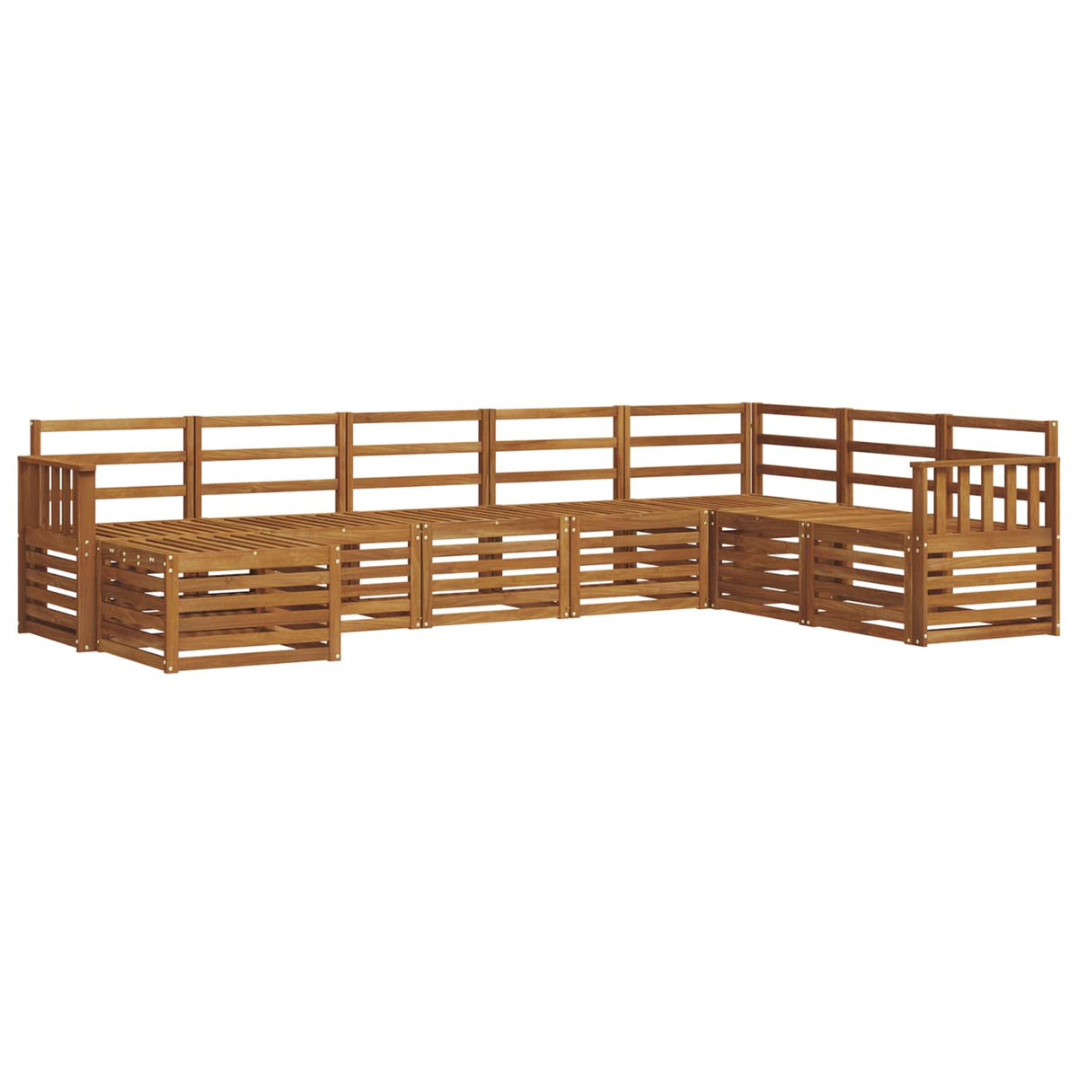 vidaXL Outdoor Sofa Set 8 pcs Natural 2