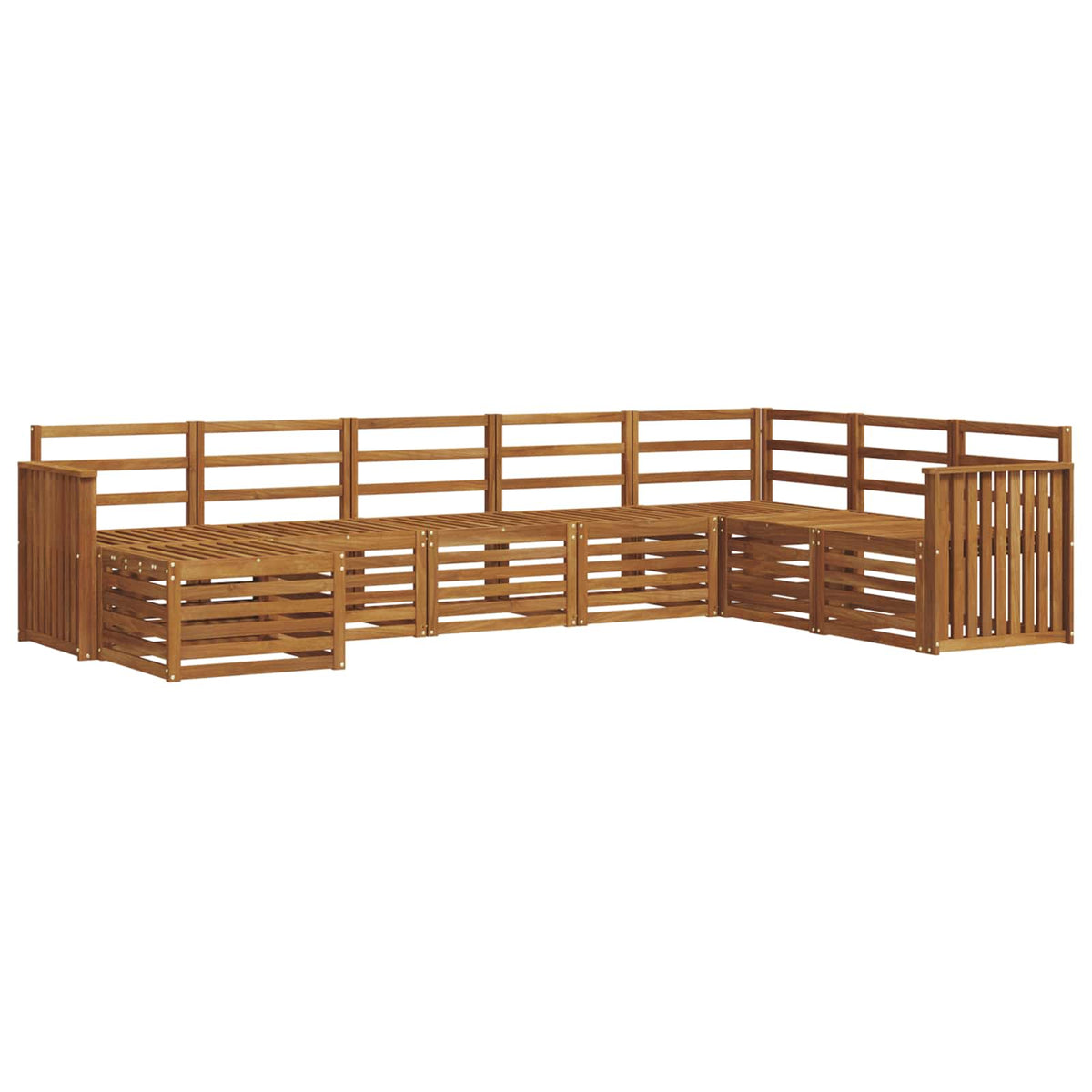 vidaXL Outdoor Sofa Set 8 pcs Natural 2