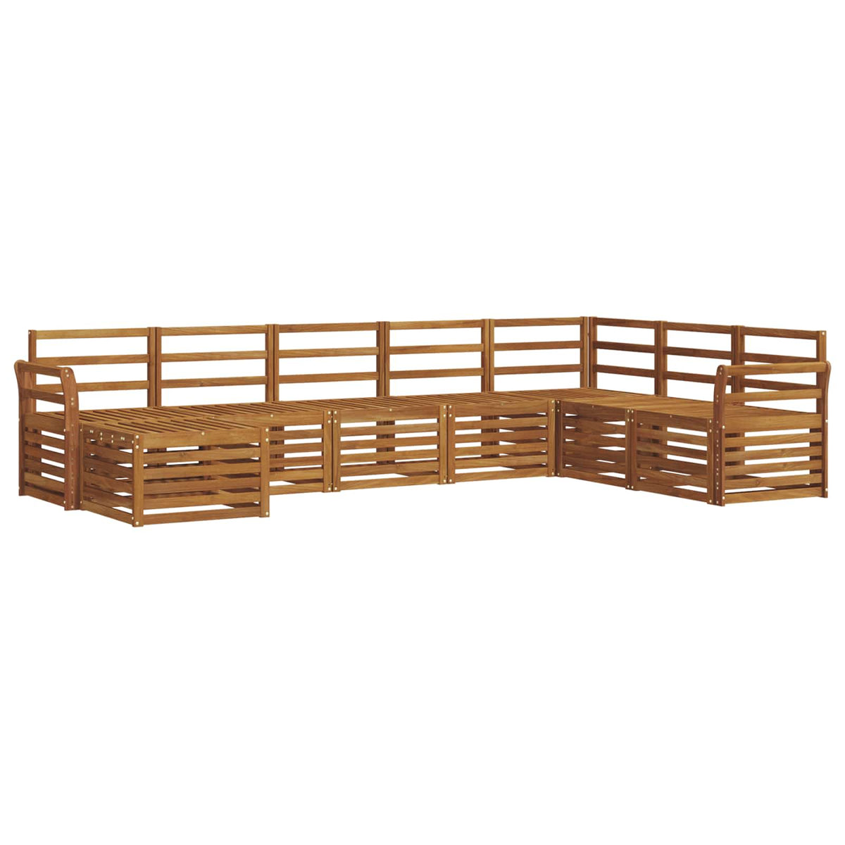 vidaXL Outdoor Sofa Set 8 pcs Natural 2