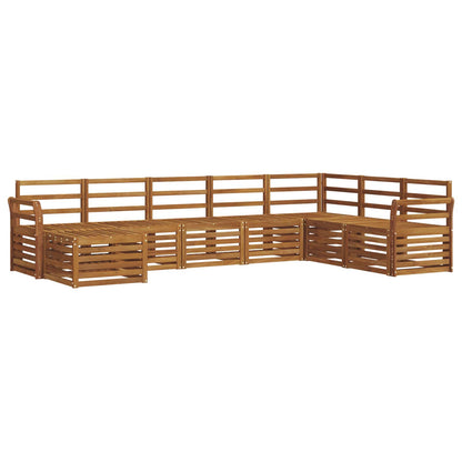 vidaXL Outdoor Sofa Set 8 pcs Natural 2