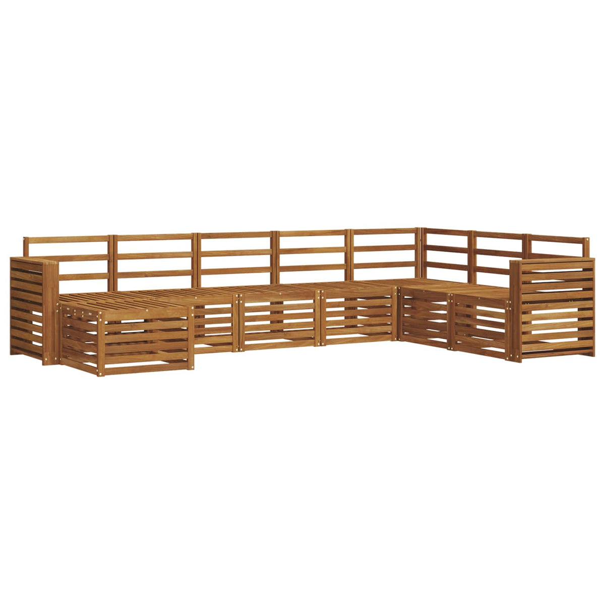 vidaXL Outdoor Sofa Set 8 pcs Natural 2