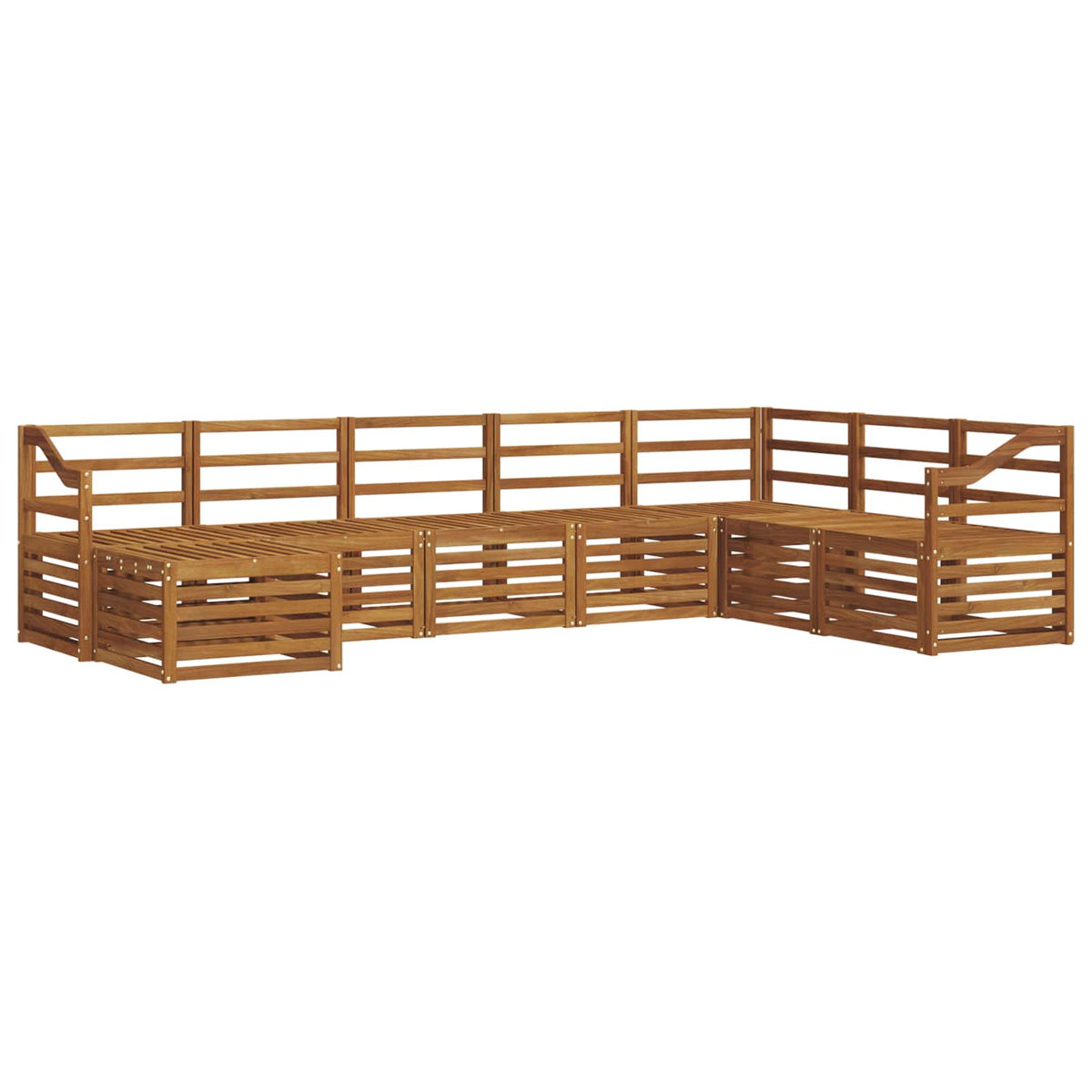 vidaXL Outdoor Sofa Set 8 pcs Natural 2