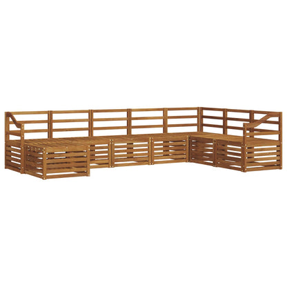 vidaXL Outdoor Sofa Set 8 pcs Natural 2
